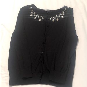 Black beaded sweater